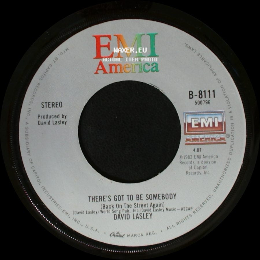 David Lasley - If I Had My Wish Tonight / There's Got To Be Somebody (Back On The Street Again) side B