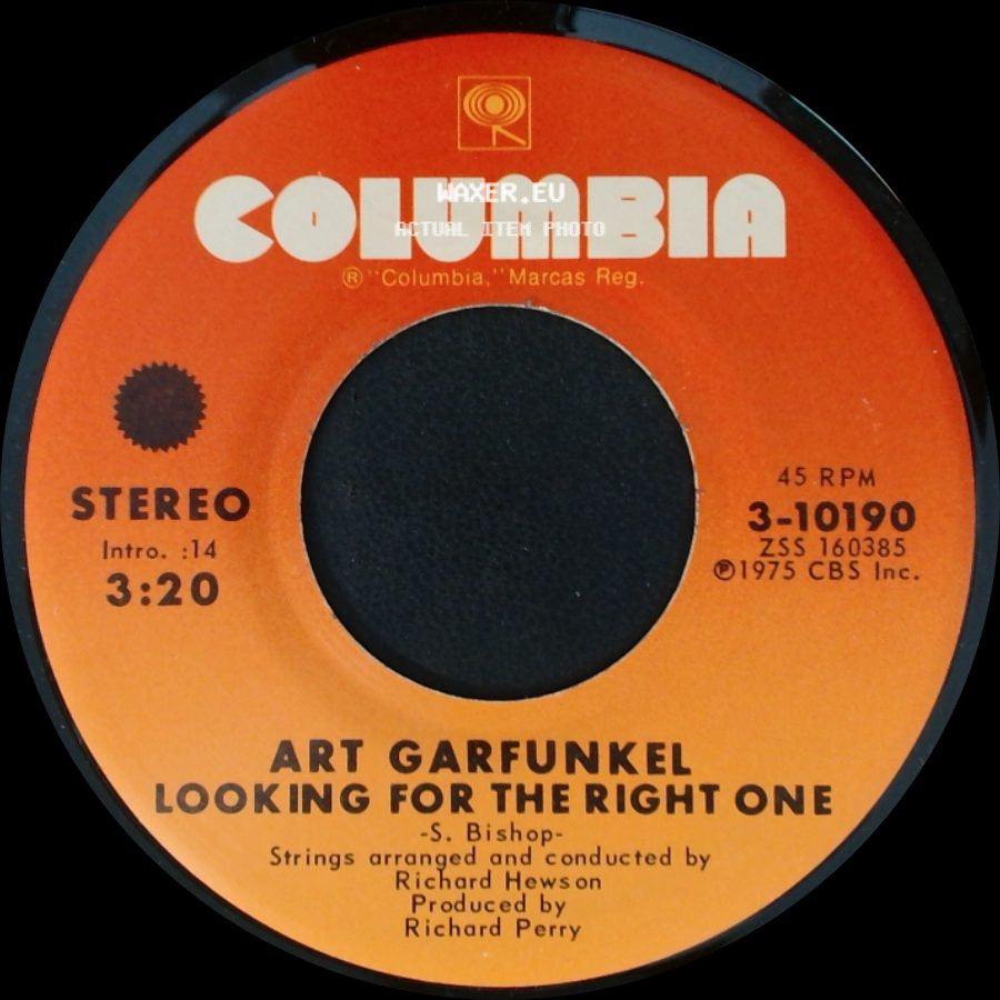 Art Garfunkel - I Only Have Eyes For You / Looking For The Right One side B