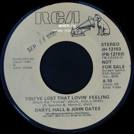Daryl Hall & John Oates - You've Lost That Lovin' Feeling / You've Lost That Lovin' Feeling side B