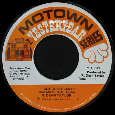 R. Dean Taylor - Gotta See Jane / Indiana Wants Me side A