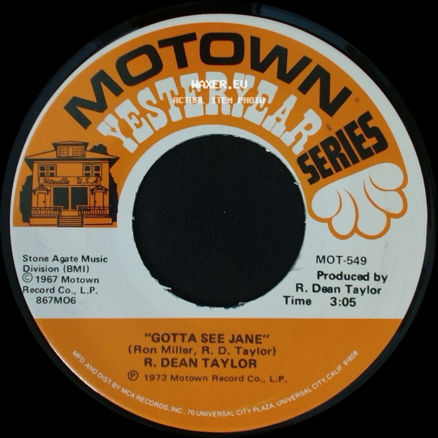 R. Dean Taylor - Gotta See Jane / Indiana Wants Me side A