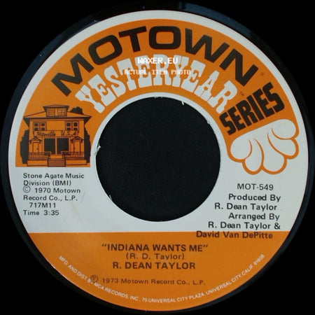 R. Dean Taylor - Gotta See Jane / Indiana Wants Me side B