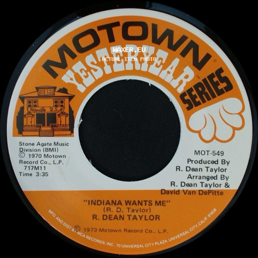 R. Dean Taylor - Gotta See Jane / Indiana Wants Me side B