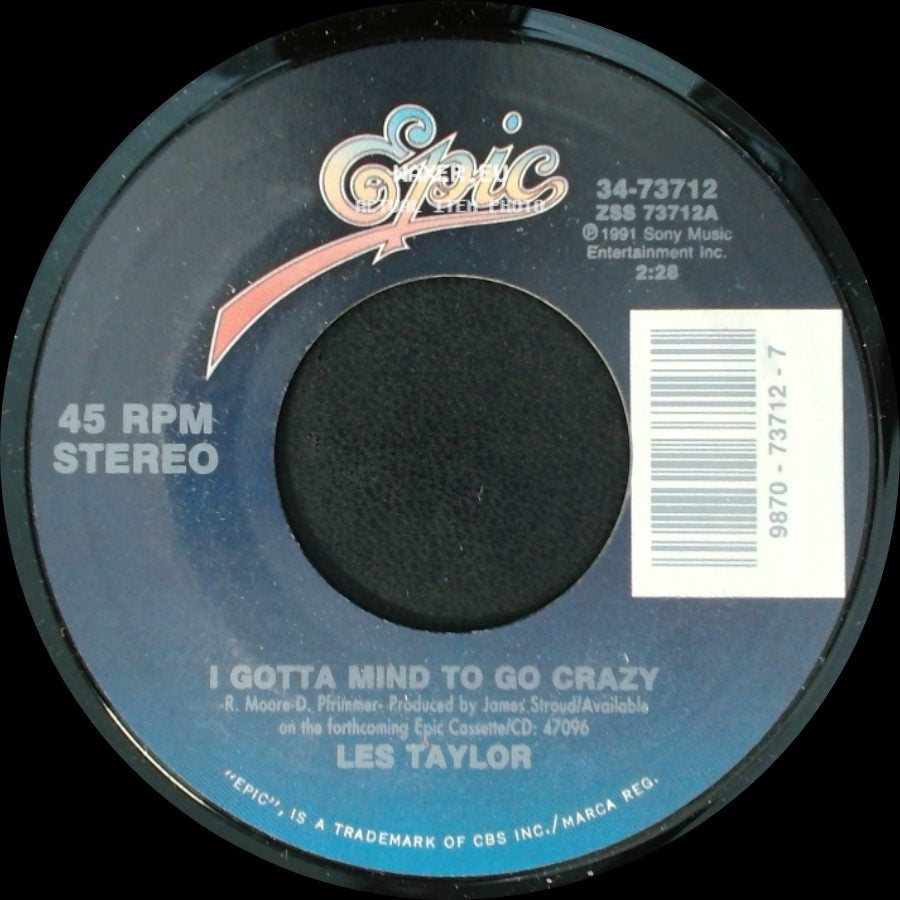 Les Taylor - I Gotta Mind To Go Crazy / For The Rest Of Your Life side A