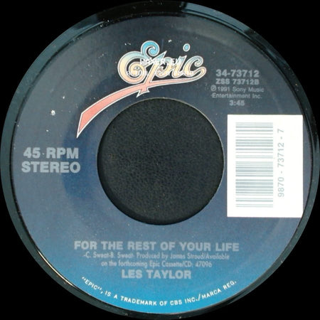 Les Taylor - I Gotta Mind To Go Crazy / For The Rest Of Your Life side B