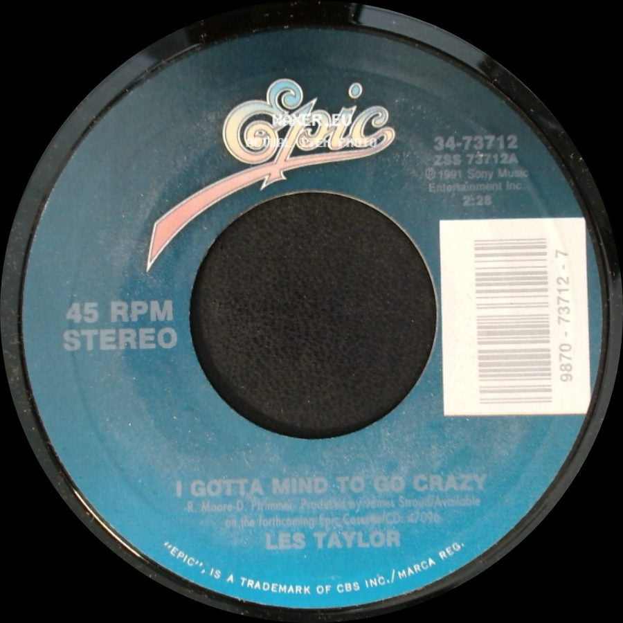 Les Taylor - I Gotta Mind To Go Crazy / For The Rest Of Your Life side A