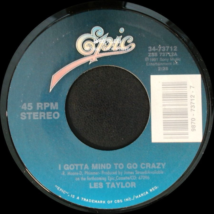 Les Taylor - For The Rest Of Your Life / I Gotta Mind To Go Crazy side B