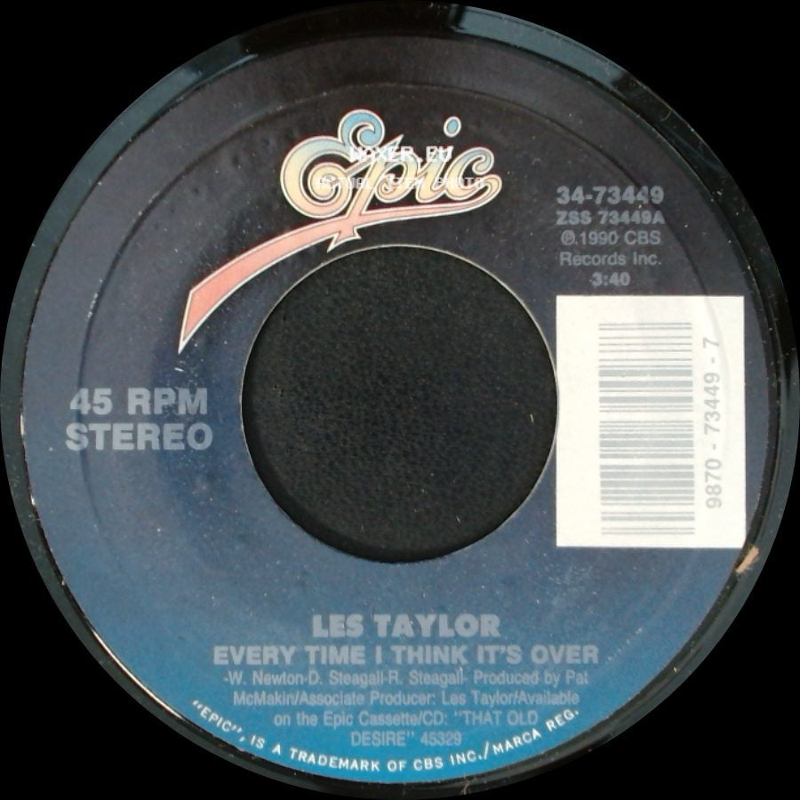 Les Taylor - Every Time I Think It's Over / Shoulda, Coulda, Woulda Loved You side A