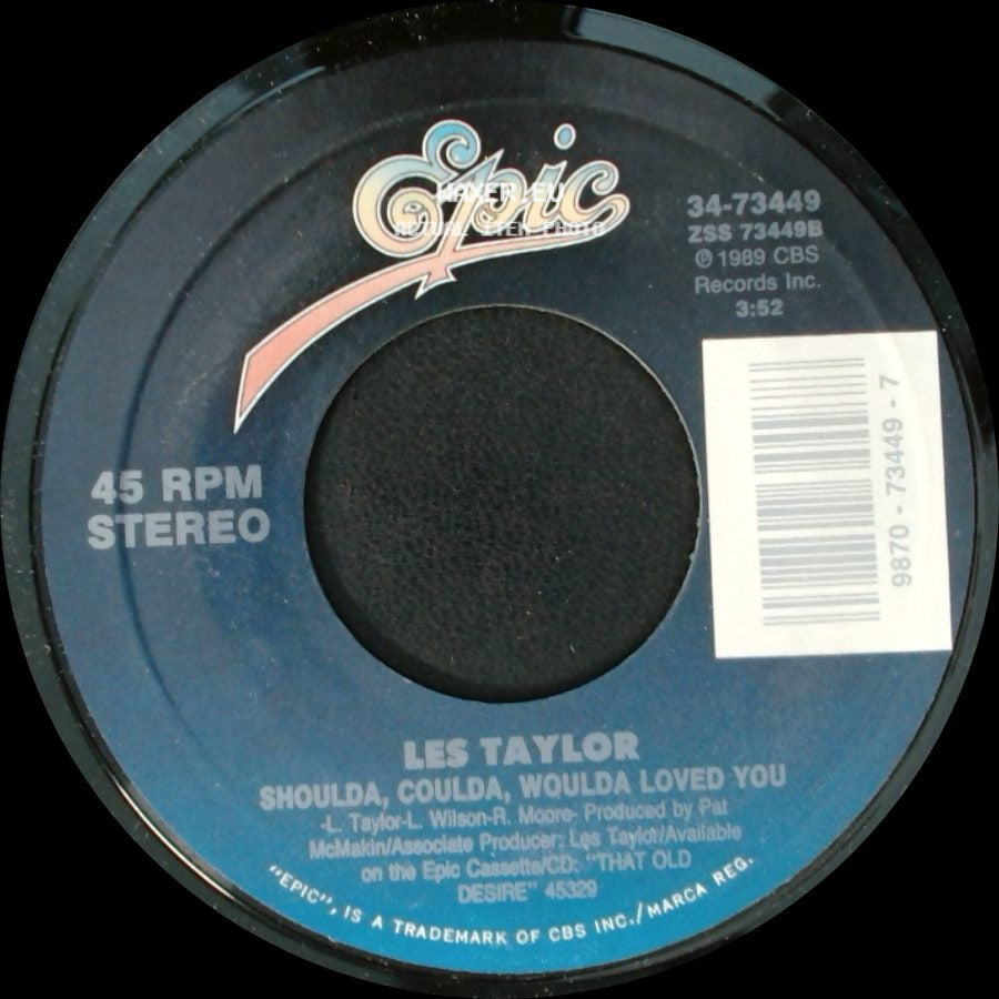 Les Taylor - Every Time I Think It's Over / Shoulda, Coulda, Woulda Loved You side B