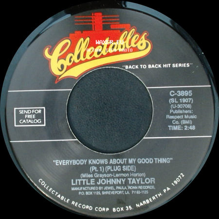 Little Johnny Taylor - Everybody Knows About My Good Thing (Pt. 2) / Everybody Knows About My Good Thing (Pt. 1) (Plug Side) side B