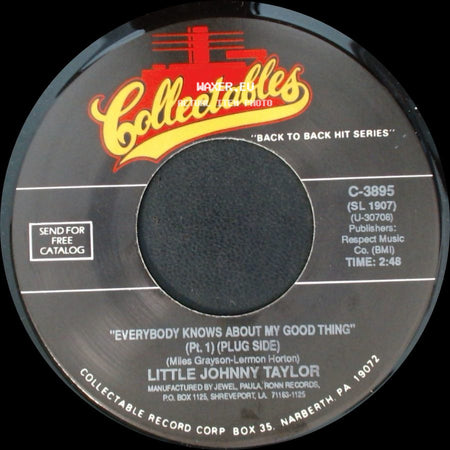 Little Johnny Taylor - Everybody Knows About My Good Thing (Pt. 2) / Everybody Knows About My Good Thing (Pt. 1) (Plug Side) side B