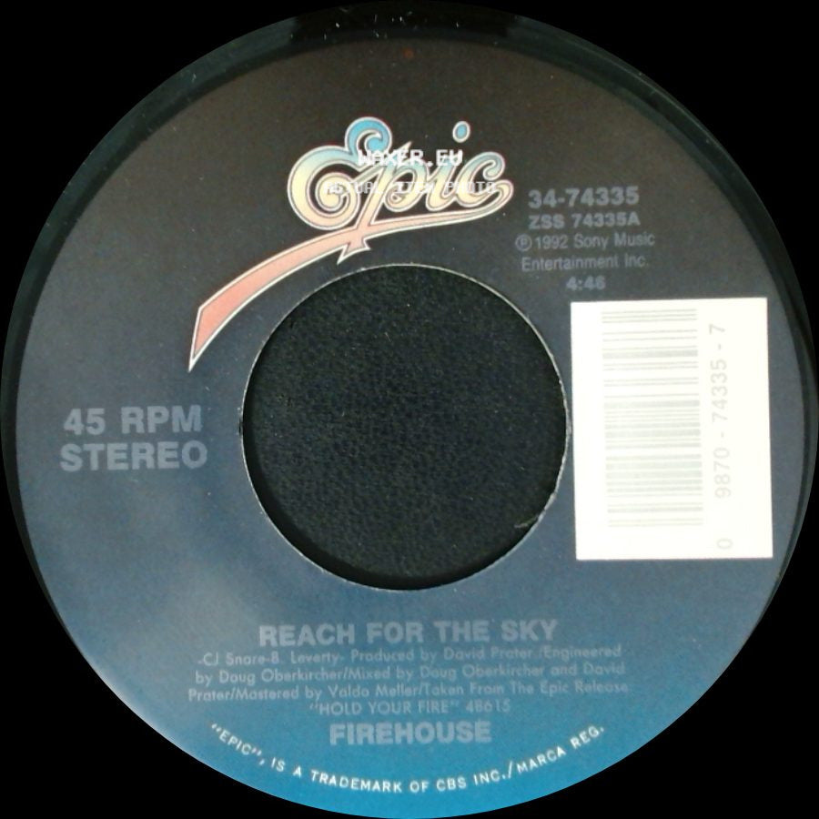 Firehouse - Reach For The Sky / Shake & Tumble (Live) side A