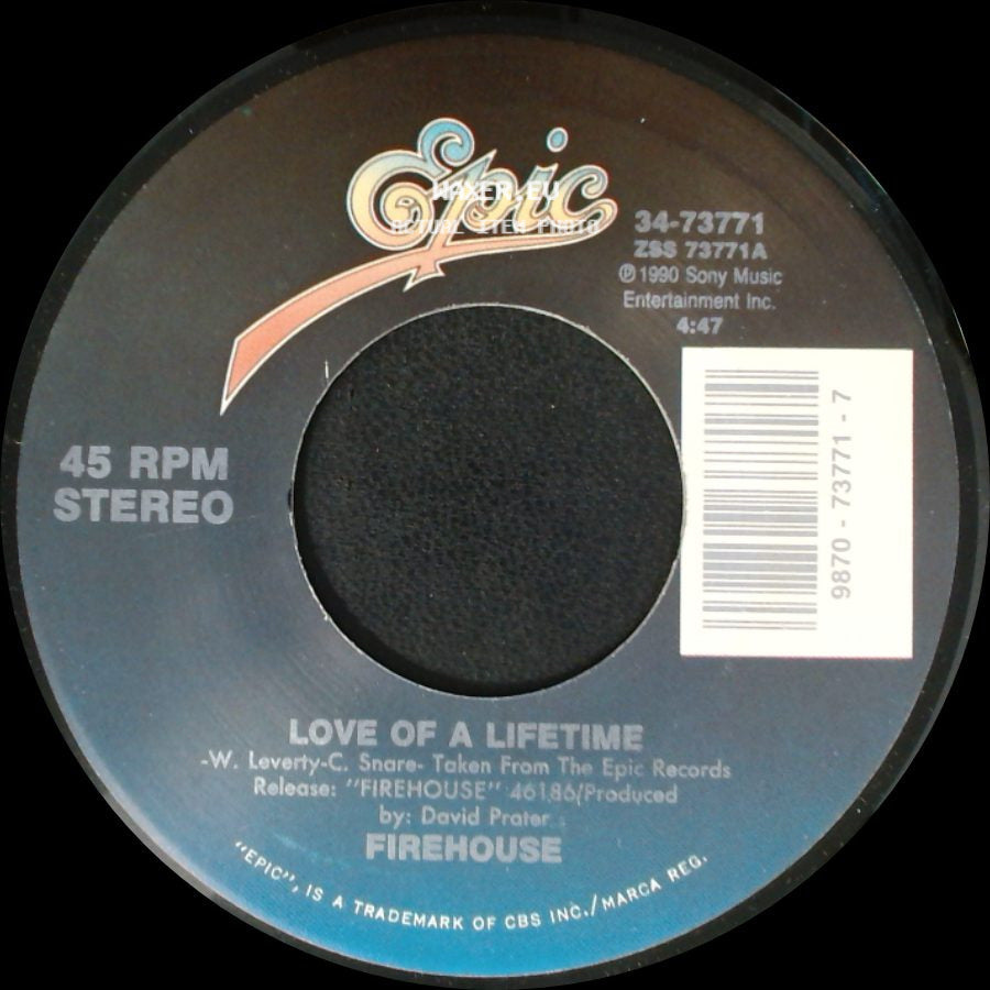 Firehouse - Don't Treat Me Bad / Love Of A Lifetime side B