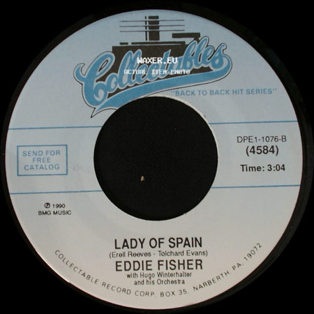 Eddie Fisher - Wish You Were Here / Lady Of Spain side B