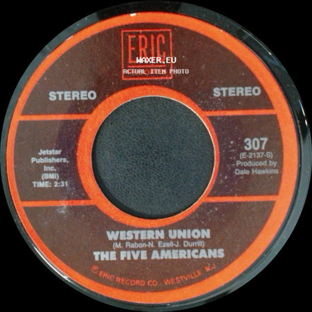 Jon & Robin And The In Crowd / The Five Americans - Do It Again A Little Bit Slower / Western Union side B