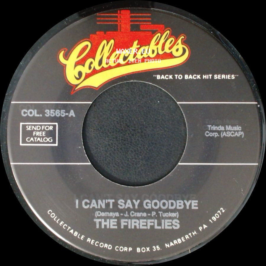 The Five Satins / The Fireflies - When The Swallows Come Back To Capistrano / I Can't Say Goodbye side B