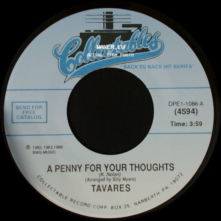Tavares - Words And Music / A Penny For Your Thoughts side B