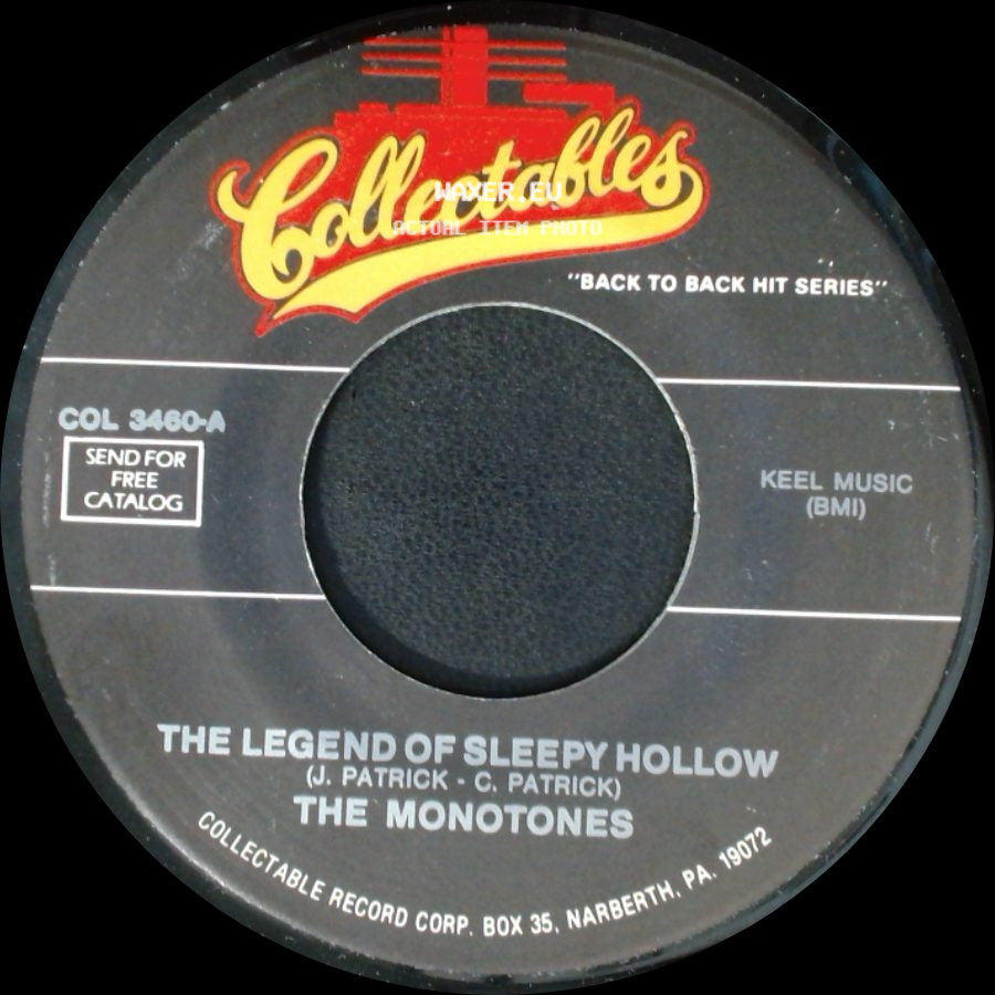 The Monotones - Tell It To The Judge / The Legend Of Sleepy Hollow side B