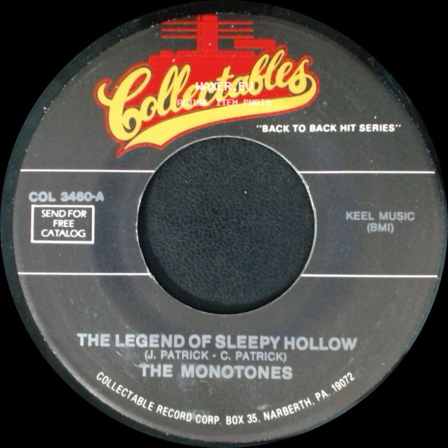 The Monotones - The Legend Of Sleepy Hollow / Tell It To The Judge side A