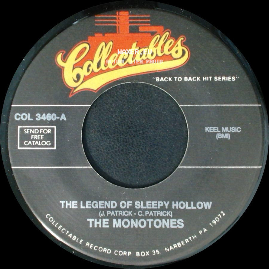 The Monotones - The Legend Of Sleepy Hollow / Tell It To The Judge side A