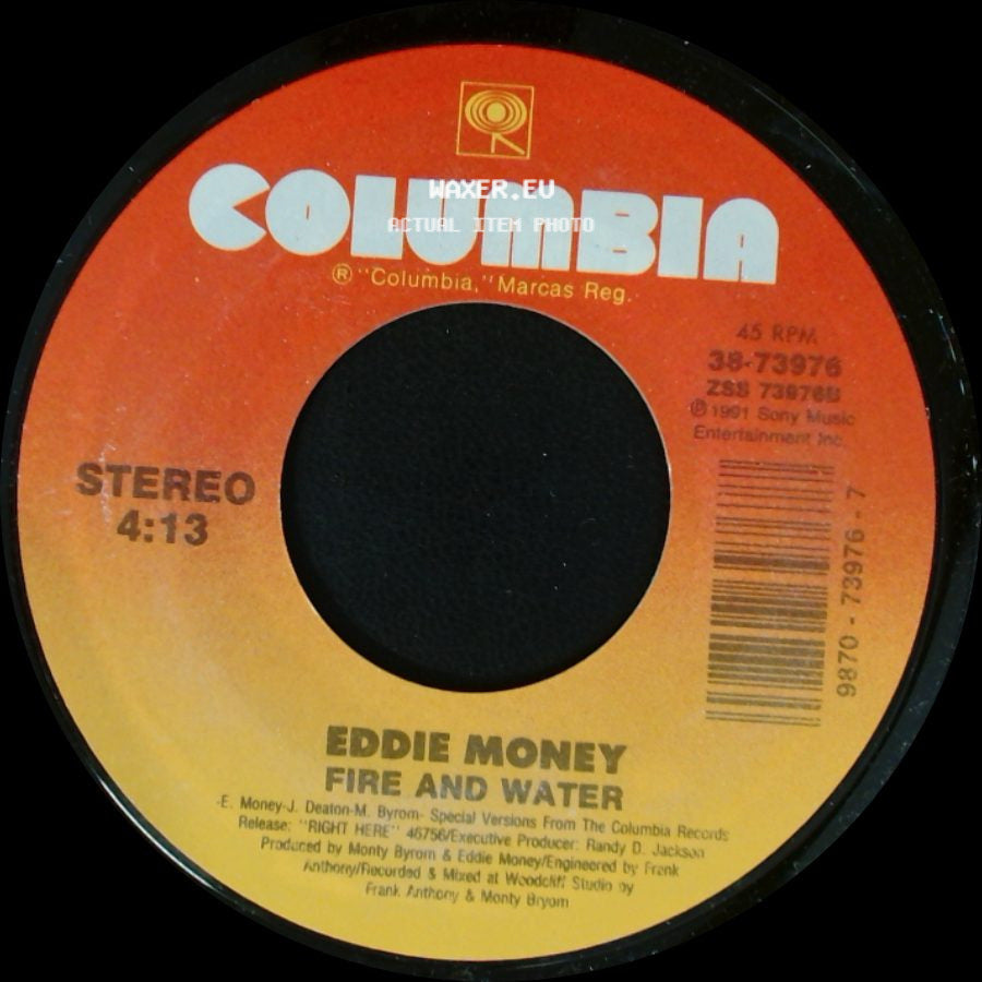 Eddie Money - Fire And Water / Heaven In The Back Seat side A