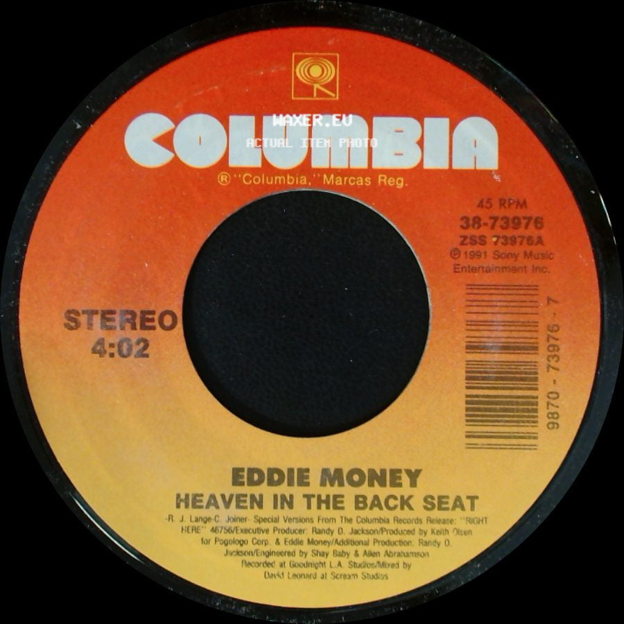 Eddie Money - Fire And Water / Heaven In The Back Seat side B