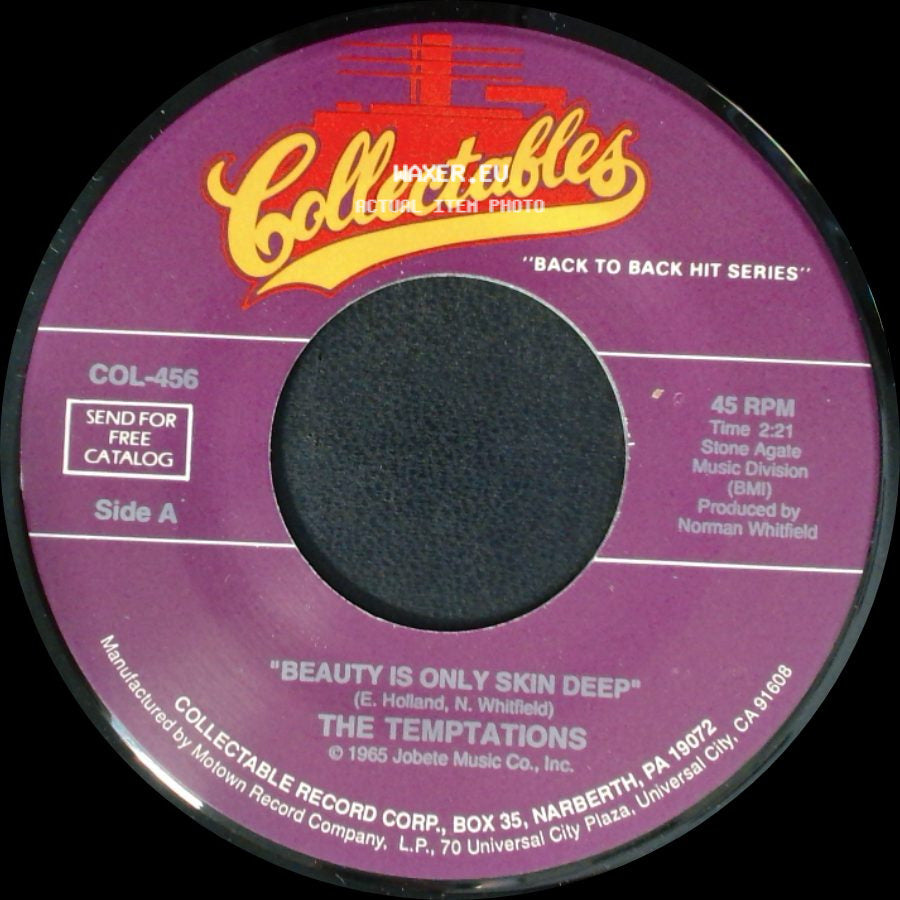 The Temptations - Beauty Is Only Skin Deep / (I Know) I'm Losing You side A
