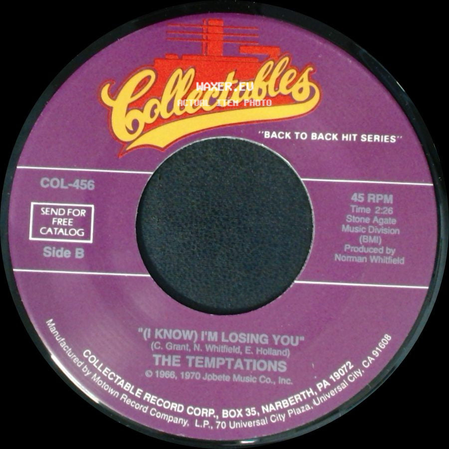 The Temptations - Beauty Is Only Skin Deep / (I Know) I'm Losing You side B