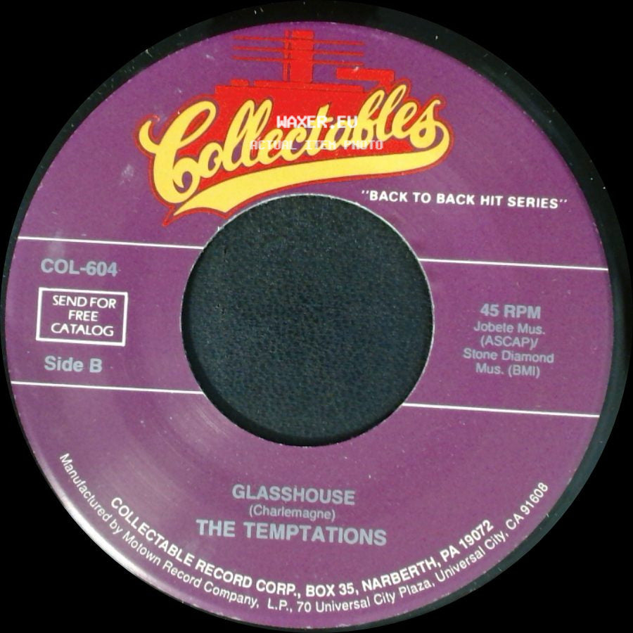 The Temptations - Up The Creek (Without A Paddle) / Glasshouse side B