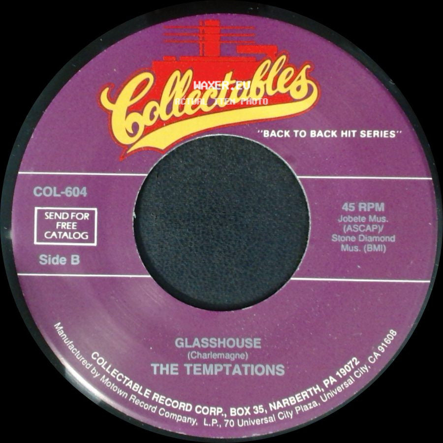 The Temptations - Up The Creek (Without A Paddle) / Glasshouse side B