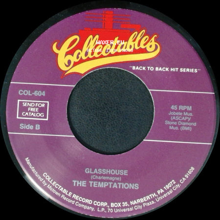 The Temptations - Up The Creek (Without A Paddle) / Glasshouse side B