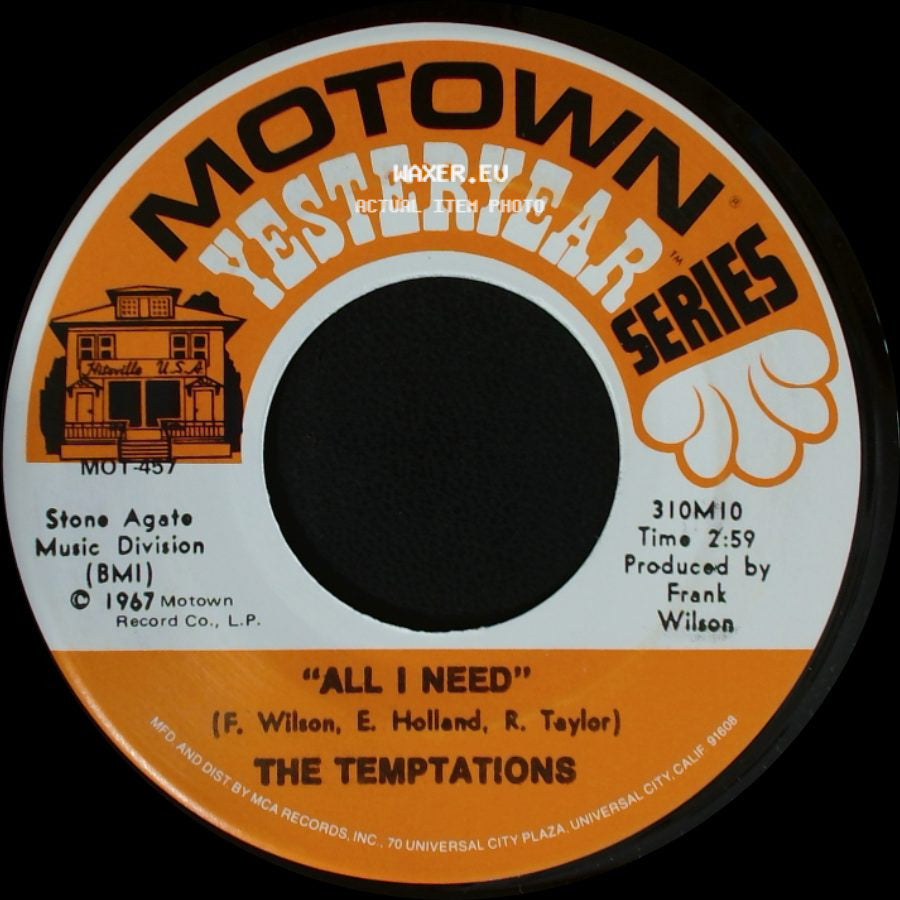 The Temptations - You're My Everything / All I Need side B