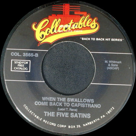 The Fireflies / The Five Satins - I Can't Say Goodbye / When The Swallows Come Back To Capistrano side B
