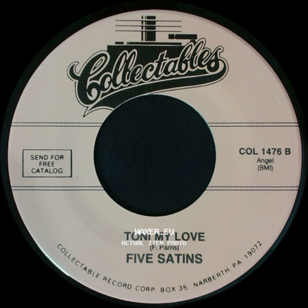 Five Satins - Shadows / Toni My Love side B