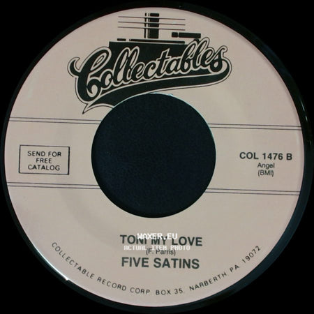 Five Satins - Shadows / Toni My Love side B