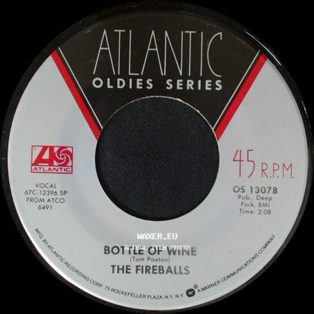 The Fireballs - Long Green / Bottle Of Wine side B