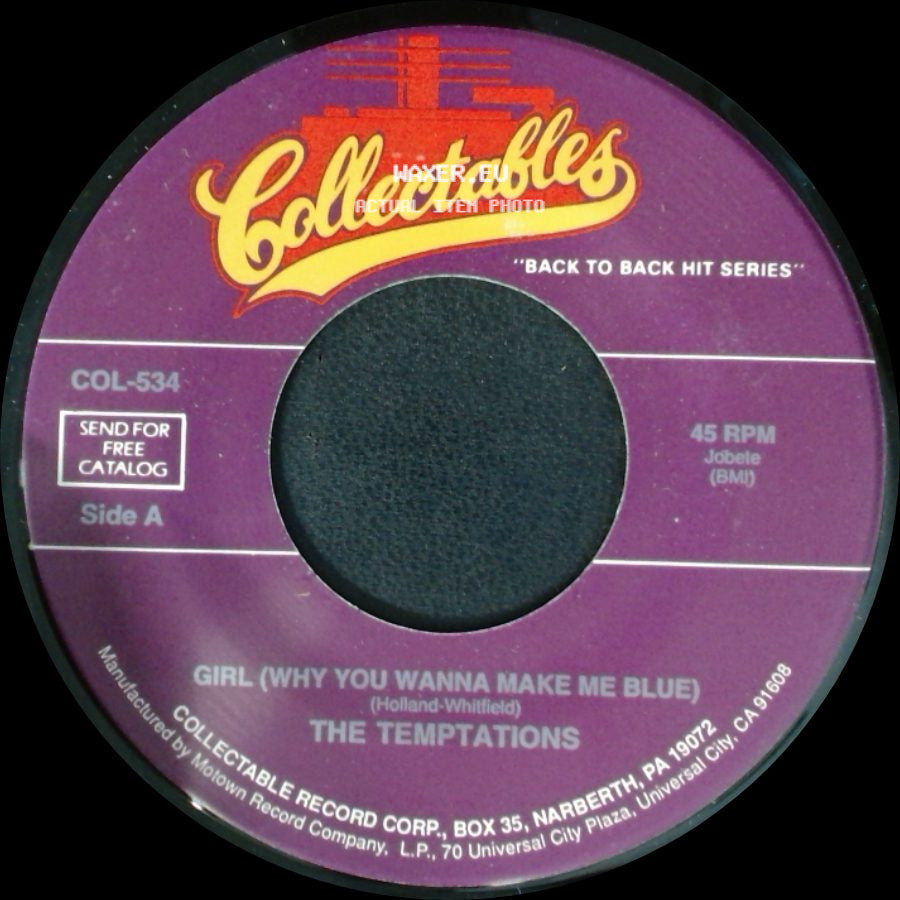 The Temptations - Girl (Why You Wanna Make Me Blue) / Farewell My Love side A