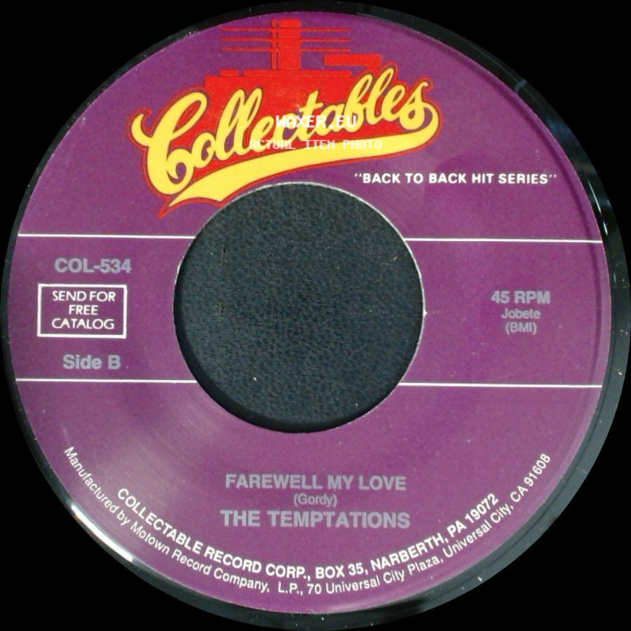 The Temptations - Girl (Why You Wanna Make Me Blue) / Farewell My Love side B
