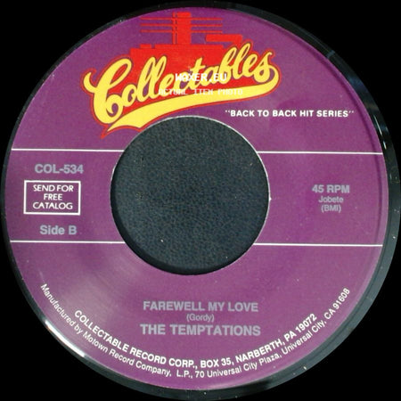 The Temptations - Girl (Why You Wanna Make Me Blue) / Farewell My Love side B