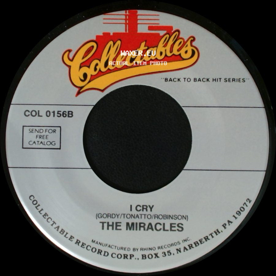 The Miracles - I Cry (Gordy/Tonatto/Robinson) / Money side A