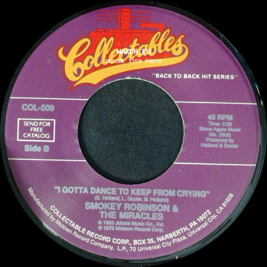 Smokey Robinson & The Miracles - I Like It Like That / I Gotta Dance To Keep From Crying side B