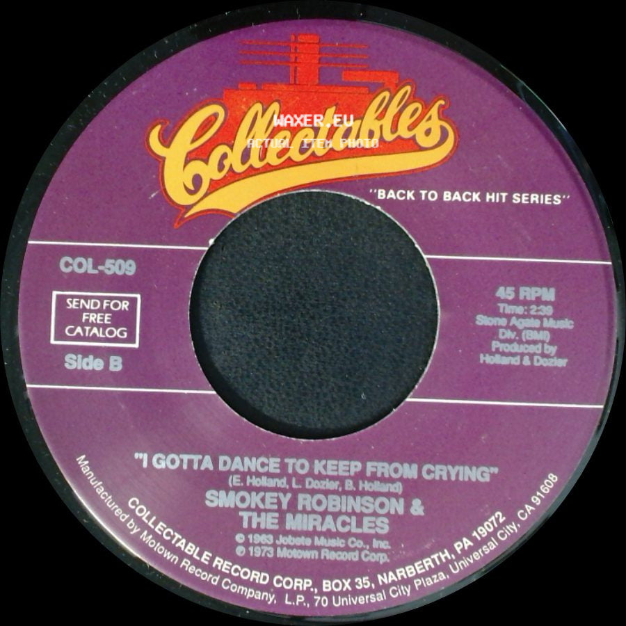 Smokey Robinson & The Miracles - I Like It Like That / I Gotta Dance To Keep From Crying side B