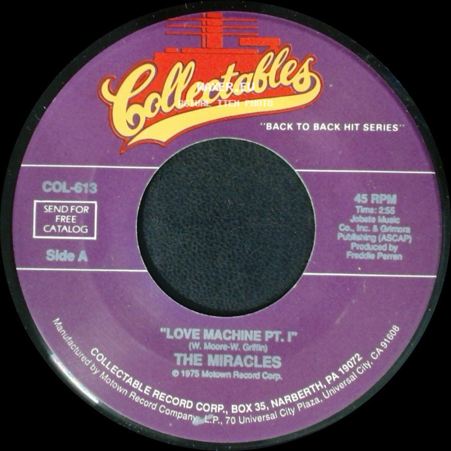 The Miracles - Love Machine Pt. I / Night Life side A