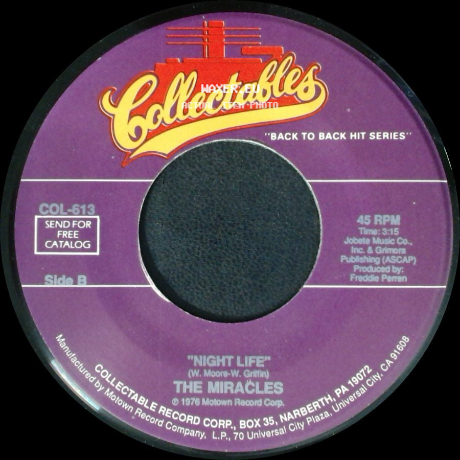 The Miracles - Love Machine Pt. I / Night Life side B