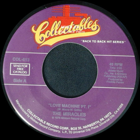 The Miracles - Love Machine Pt. I / Night Life side A