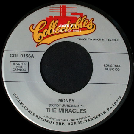 The Miracles - I Cry / Money side B