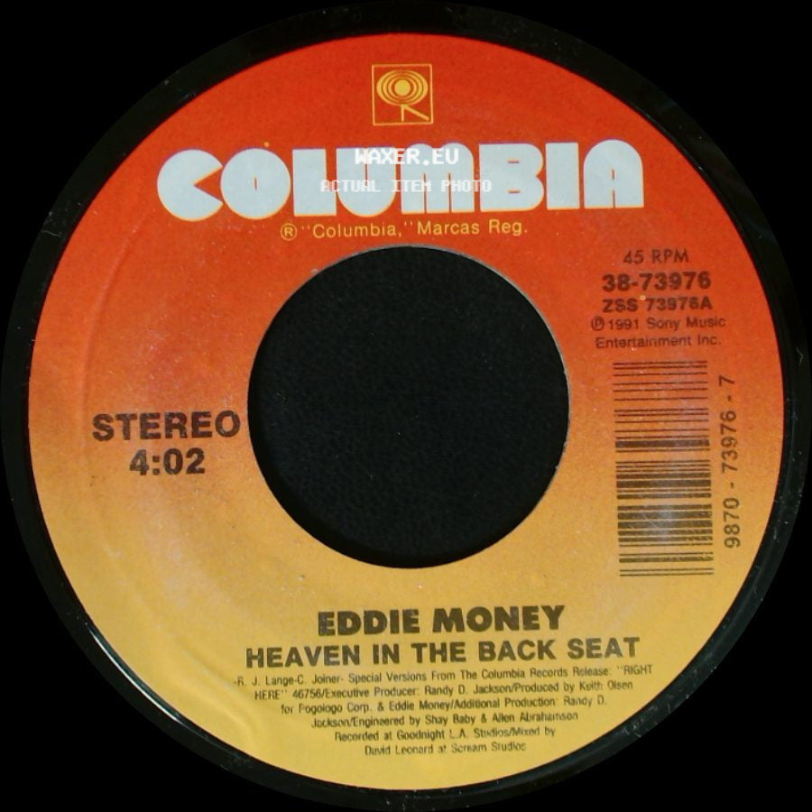 Eddie Money - Fire And Water / Heaven In The Back Seat side B