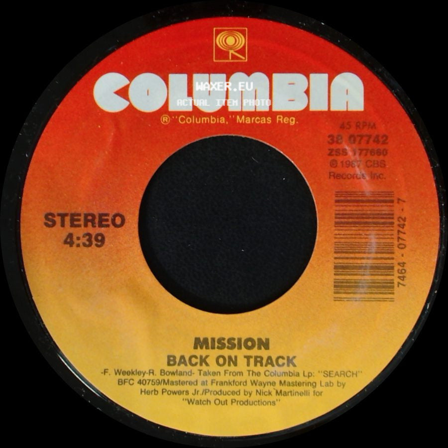 Mission - Back On Track / Lover For Life side A