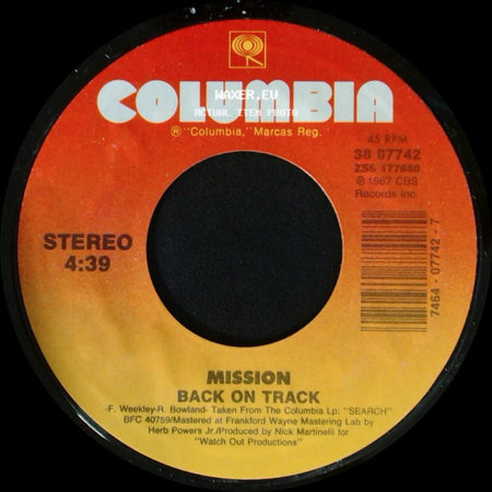Mission - Back On Track / Lover For Life side A