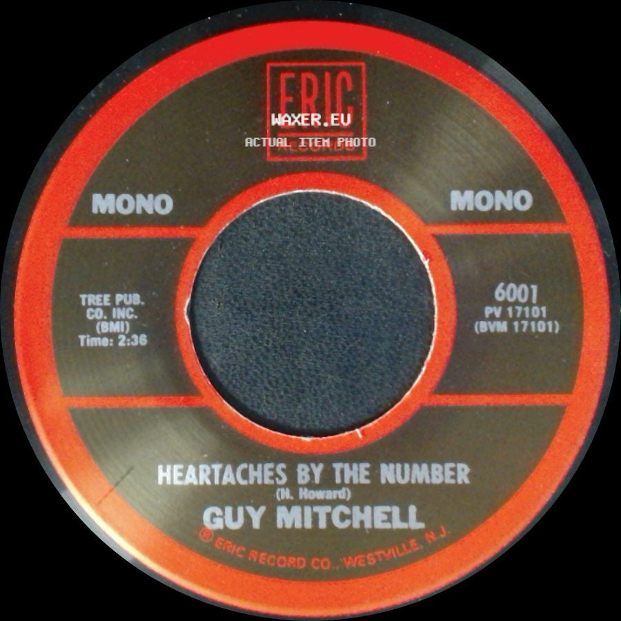 Guy Mitchell - Heartaches By The Number / Singing The Blues side A